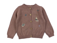 Wheat lavender rose knit cardigan Ella